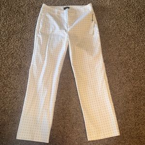 Size 2 White/Beige Dress Pants
